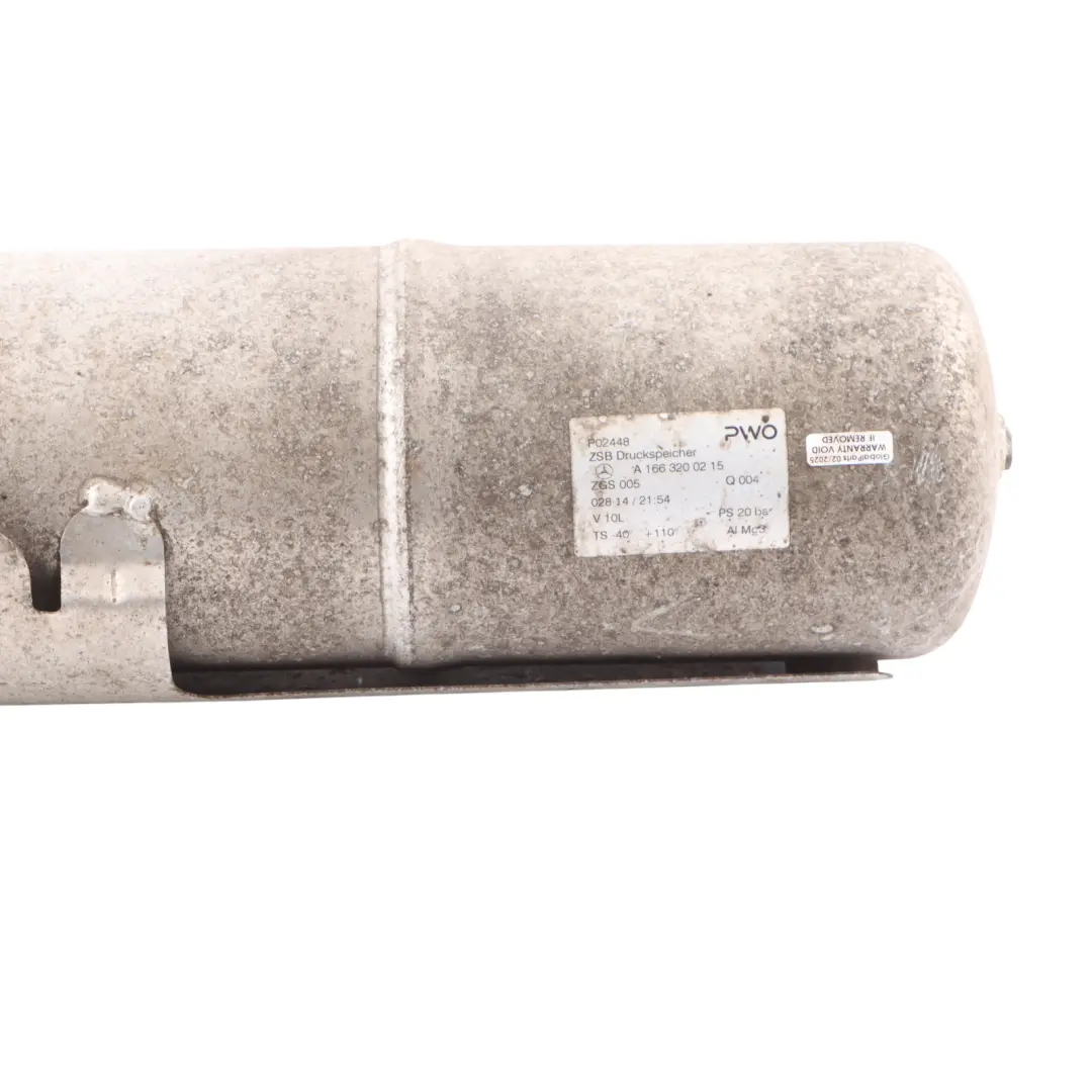 Suspension Tank Reservoir Pressure Accumulator to Mercedes X166 Air with Part number A1663200215 Mercedes X166 Air Suspension Tank Reservoir Pressure Accumulator - SKU A1663200215 - Part number A1663200215