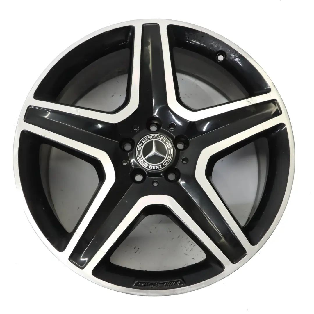 Negro AMG Llanta aleación 20" 5 radios 9J ET:57 para Mercedes ML W166 con número de pieza A1664012002 Mercedes ML W166 Negro AMG Llanta aleación 20" 5 radios 9J ET:57 - SKU A1664012002-3 - Número de pieza A1664012002