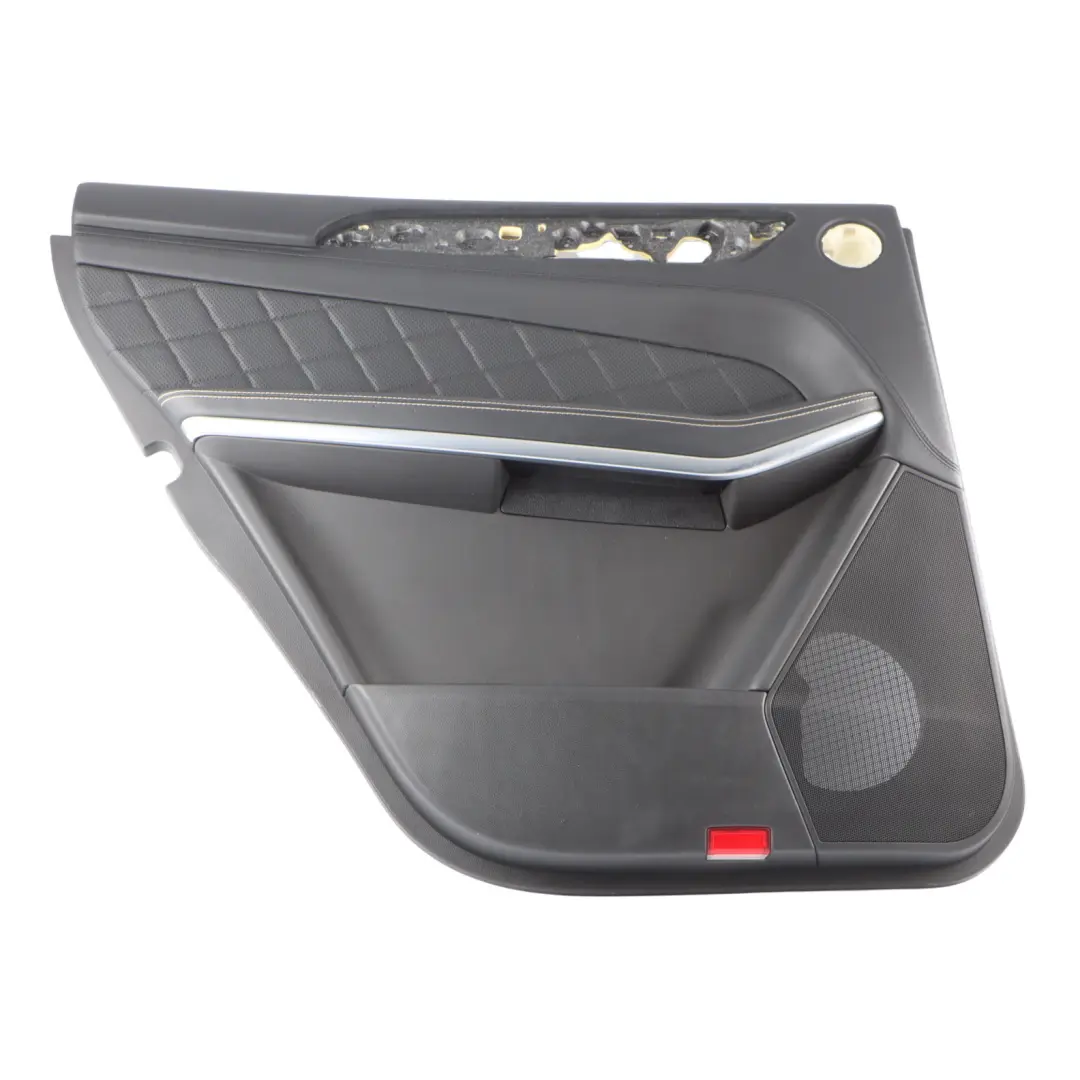 Door Card Trim Panel Rear Left N/S Black Leather to Mercedes W166 with Part number A1667300970 Mercedes W166 Door Card Trim Panel Rear Left N/S Black Leather - SKU A1667300970 - Part number A1667300970