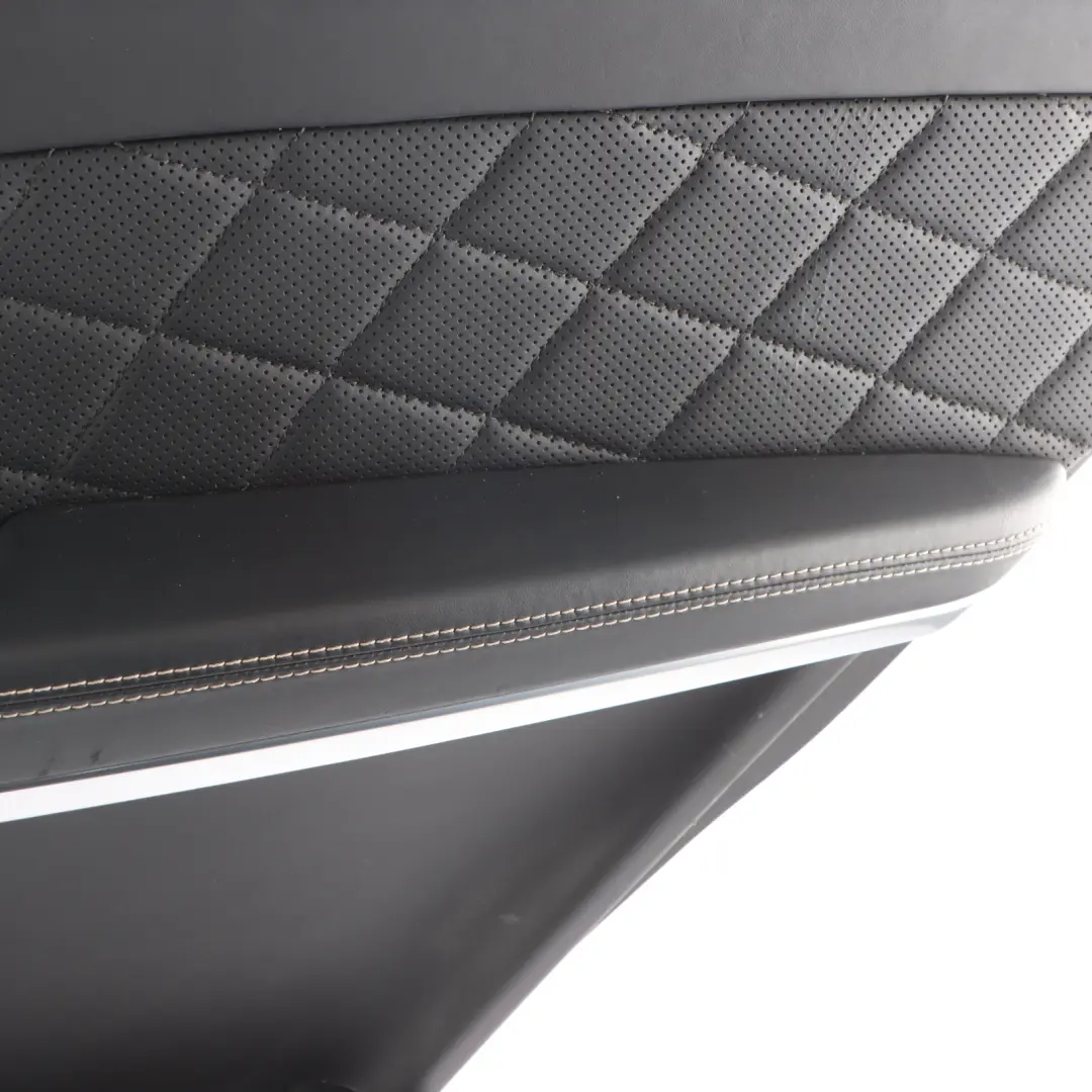Door Card Trim Panel Cover Right O/S Black Leather to Mercedes GL X166 Rear with Part number A1667301070 Mercedes GL X166 Rear Door Card Trim Panel Cover Right O/S Black Leather - SKU A1667301070 - Part number A1667301070