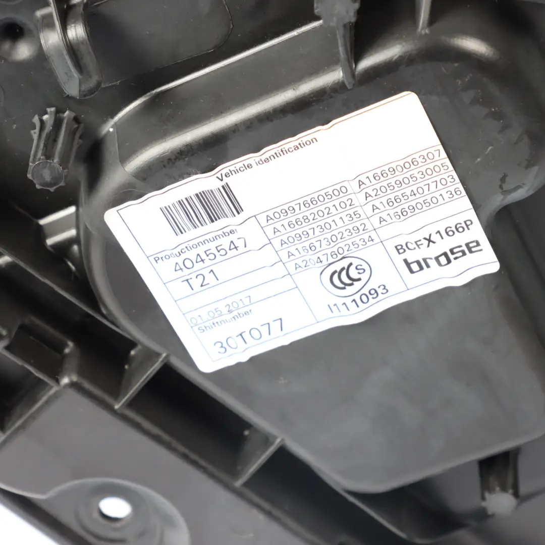 Mercedes GLE W166 Rear Door Window Regulator Lifter Left N/S - SKU A1667308901 - Part number A1667308901