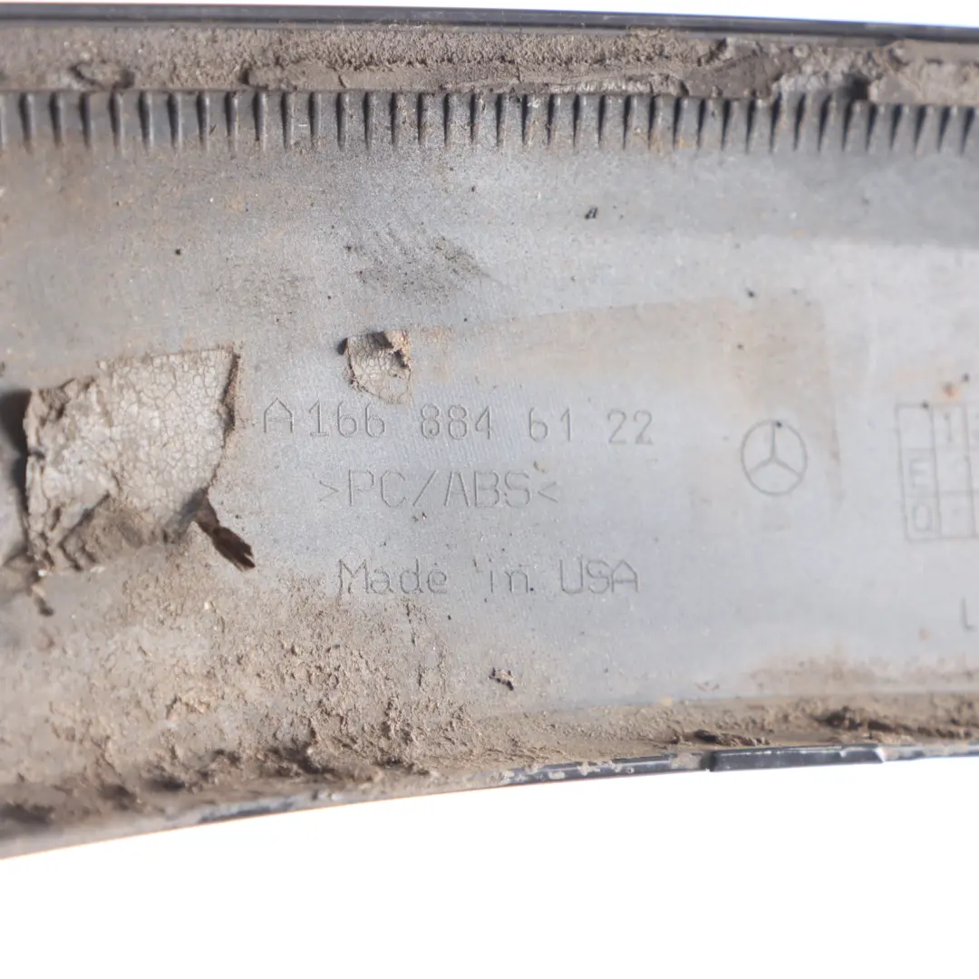 Front Fender Moulding Left N/S Obsidian Black - 197 to Mercedes GL X166 with Part number A1668846122 Mercedes GL X166 Front Fender Moulding Left N/S Obsidian Black - 197 - SKU A1668846122-OB - Part number A1668846122