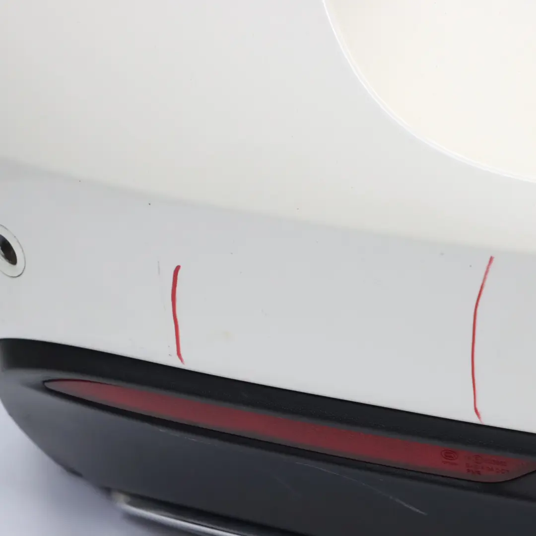 Bumper Rear Trim Panel Covering Diamond White Metallic - 799 to Mercedes W166 with Part number A1668851038 Mercedes W166 Bumper Rear Trim Panel Covering Diamond White Metallic - 799 - SKU A1668851038-DWM - Part number A1668851038