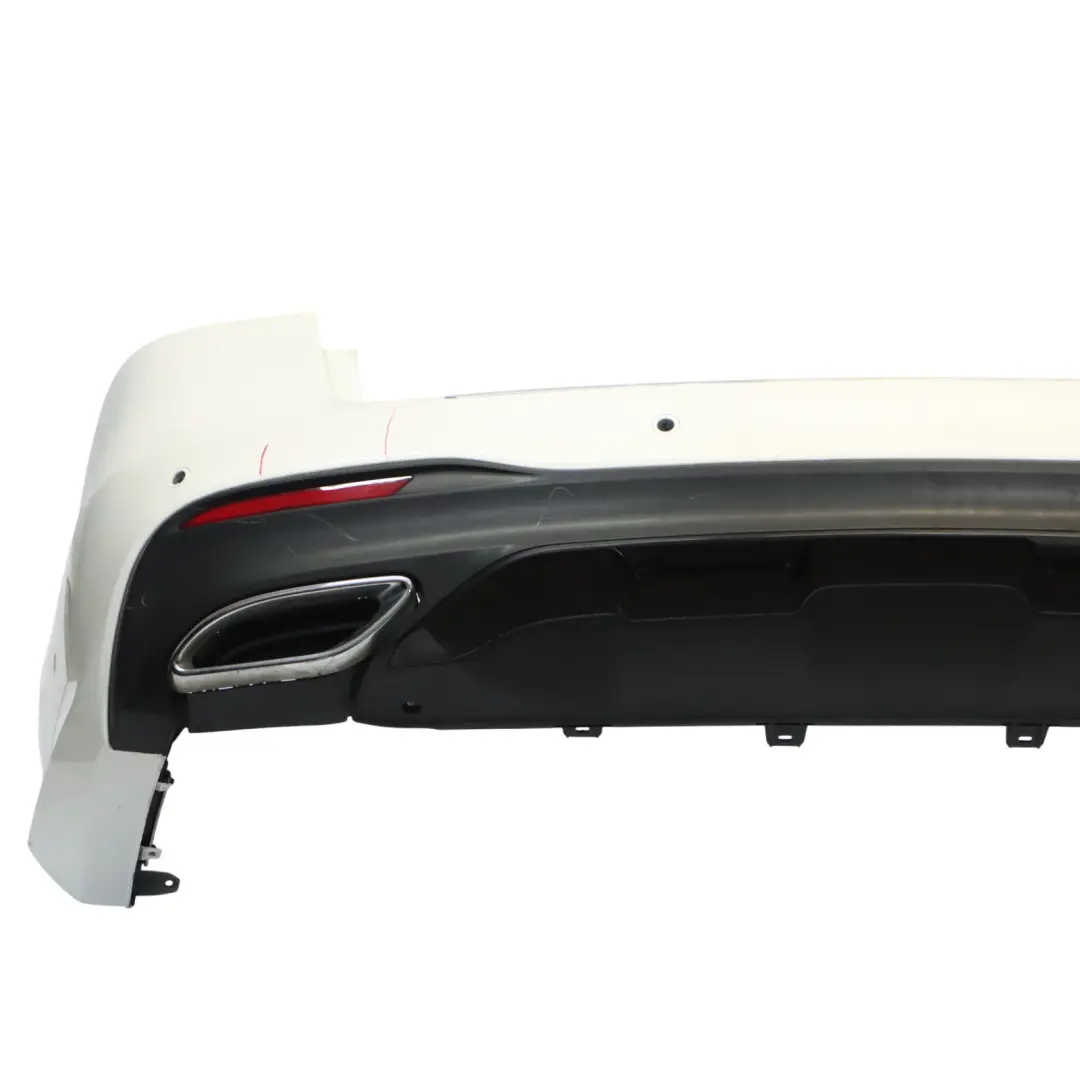 Bumper Rear Trim Panel Covering Diamond White Metallic - 799 to Mercedes W166 with Part number A1668851038 Mercedes W166 Bumper Rear Trim Panel Covering Diamond White Metallic - 799 - SKU A1668851038-DWM - Part number A1668851038
