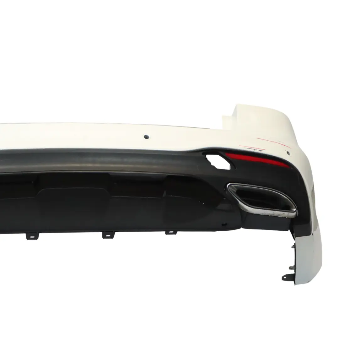Bumper Rear Trim Panel Covering Diamond White Metallic - 799 to Mercedes W166 with Part number A1668851038 Mercedes W166 Bumper Rear Trim Panel Covering Diamond White Metallic - 799 - SKU A1668851038-DWM - Part number A1668851038