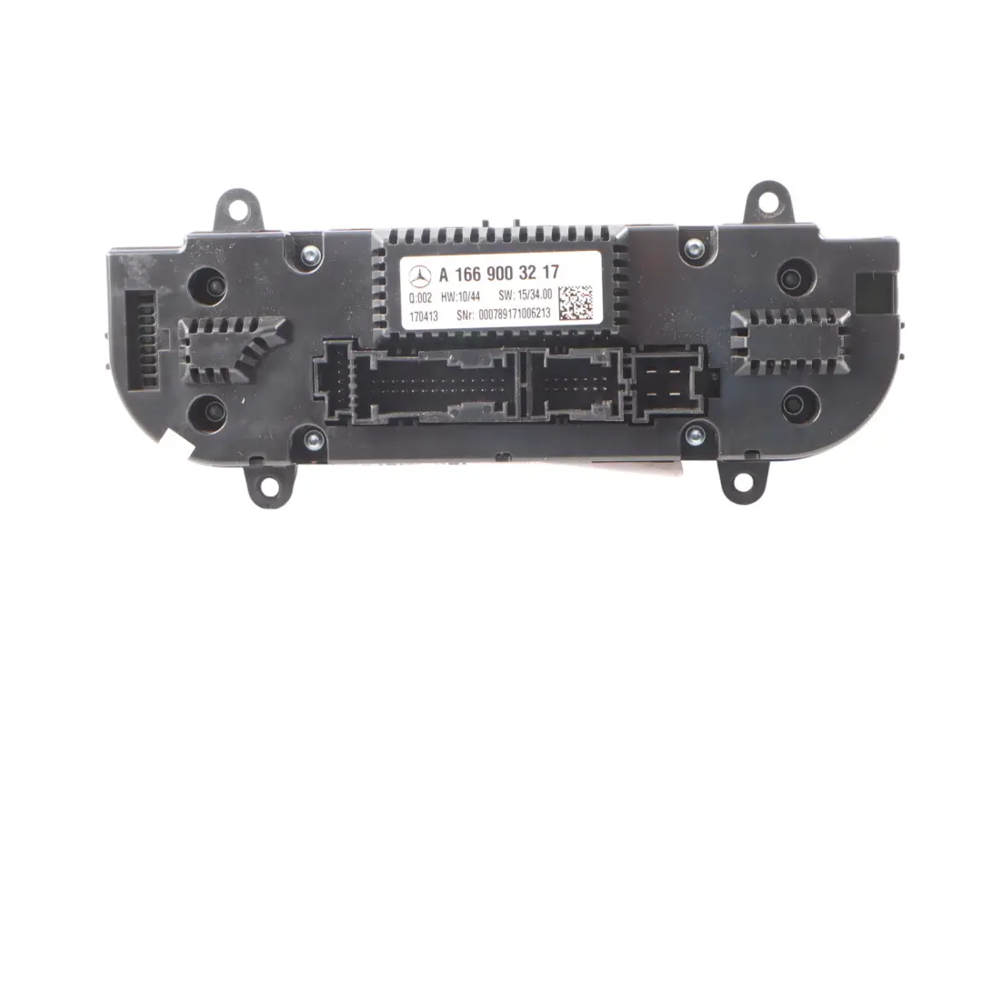 Climate Heater Control Unit Switch Panel to Mercedes GLE W166 with Part number A1669003217 Mercedes GLE W166 Climate Heater Control Unit Switch Panel - SKU A1669003217 - Part number A1669003217