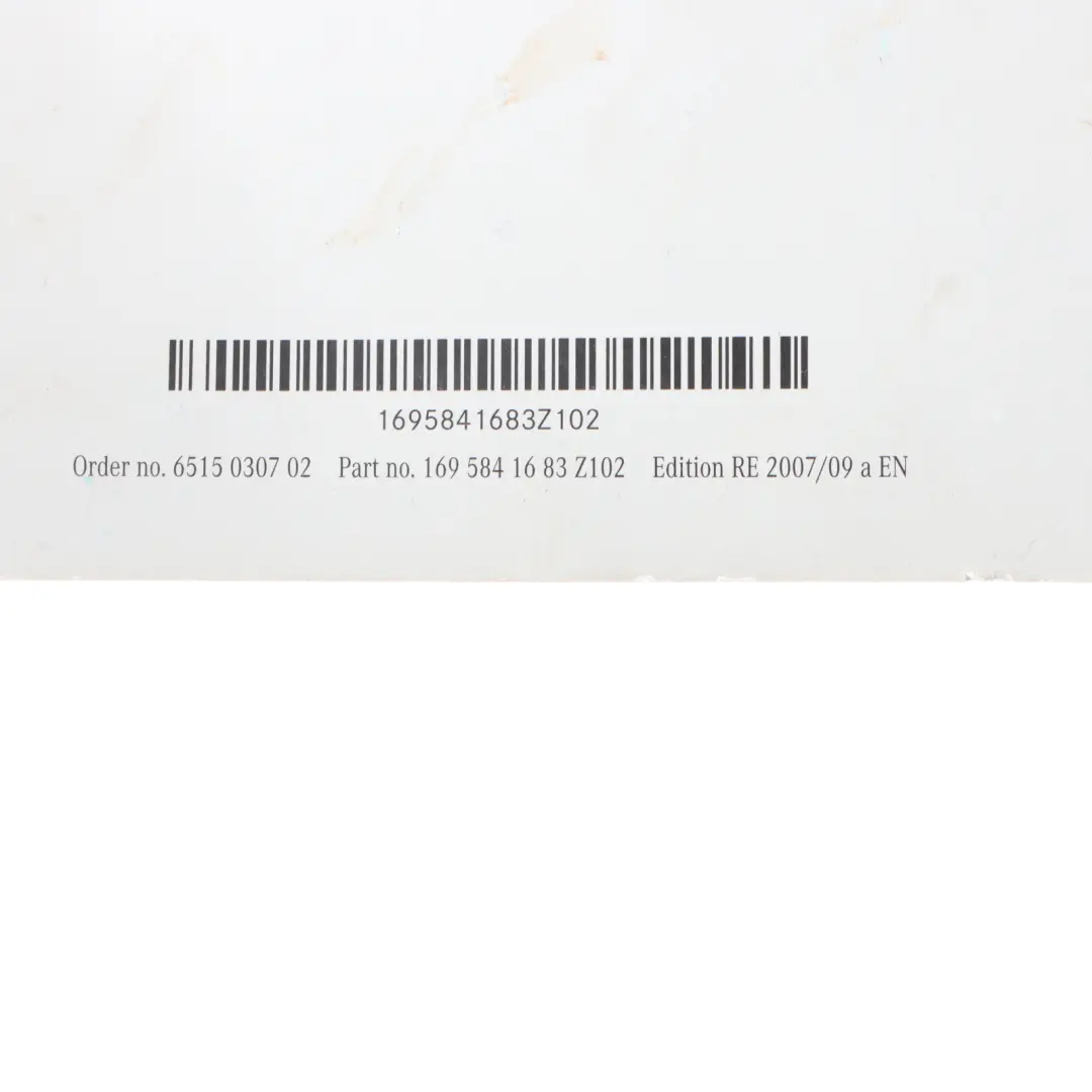 Service Booklet Book Set Pouch Case Wallet to Mercedes A-Class W169 with Part number A1695841683 Mercedes A-Class W169 Service Booklet Book Set Pouch Case Wallet - SKU A1695841683 - Part number A1695841683