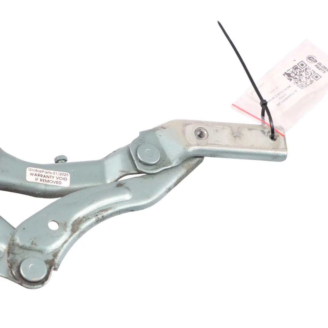 Mercedes W169 Bisagra de capó delantero izquierdo Source Blue Metallic - 958 - SKU A1698800128-SSO - Número de pieza A1698800128