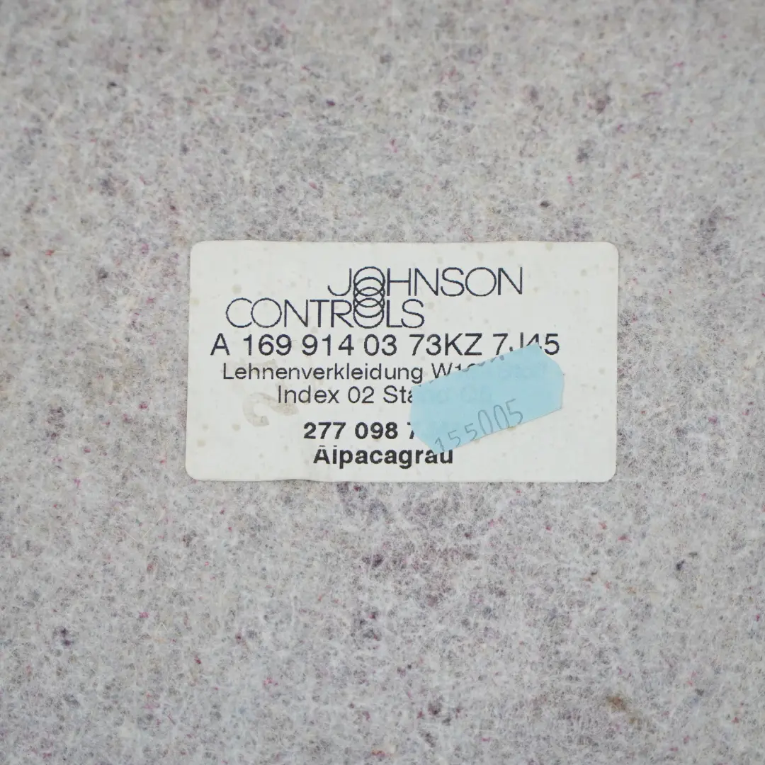 Pannello posteriore sedile anteriore sinistro destro per Mercedes W169 con numero di parte A1699140373 Mercedes W169 Pannello posteriore sedile anteriore sinistro destro - SKU A1699140373 - Numero di parte A1699140373