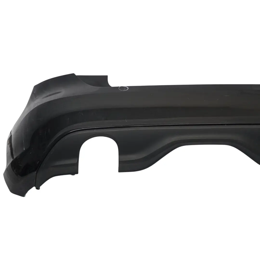 Bumper Rear Trim Panel Cover Kosmos Cosmic Black Metallic - 191 to Mercedes W176 with Part number A1768800440 Mercedes W176 Bumper Rear Trim Panel Cover Kosmos Cosmic Black Metallic - 191 - SKU A1768800440-KB - Part number A1768800440