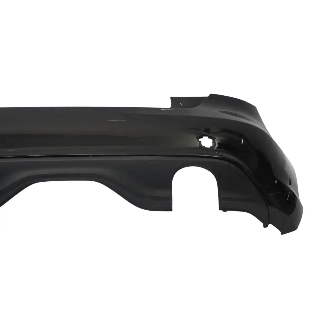Bumper Rear Trim Panel Cover Kosmos Cosmic Black Metallic - 191 to Mercedes W176 with Part number A1768800440 Mercedes W176 Bumper Rear Trim Panel Cover Kosmos Cosmic Black Metallic - 191 - SKU A1768800440-KB - Part number A1768800440