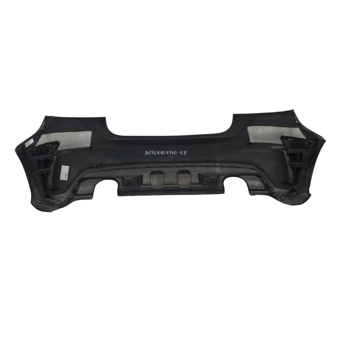 Mercedes W176 Bumper Rear Trim Panel AMG Kosmos Black Metallic - 191 - SKU A1768805740-KB - Part number A1768805740