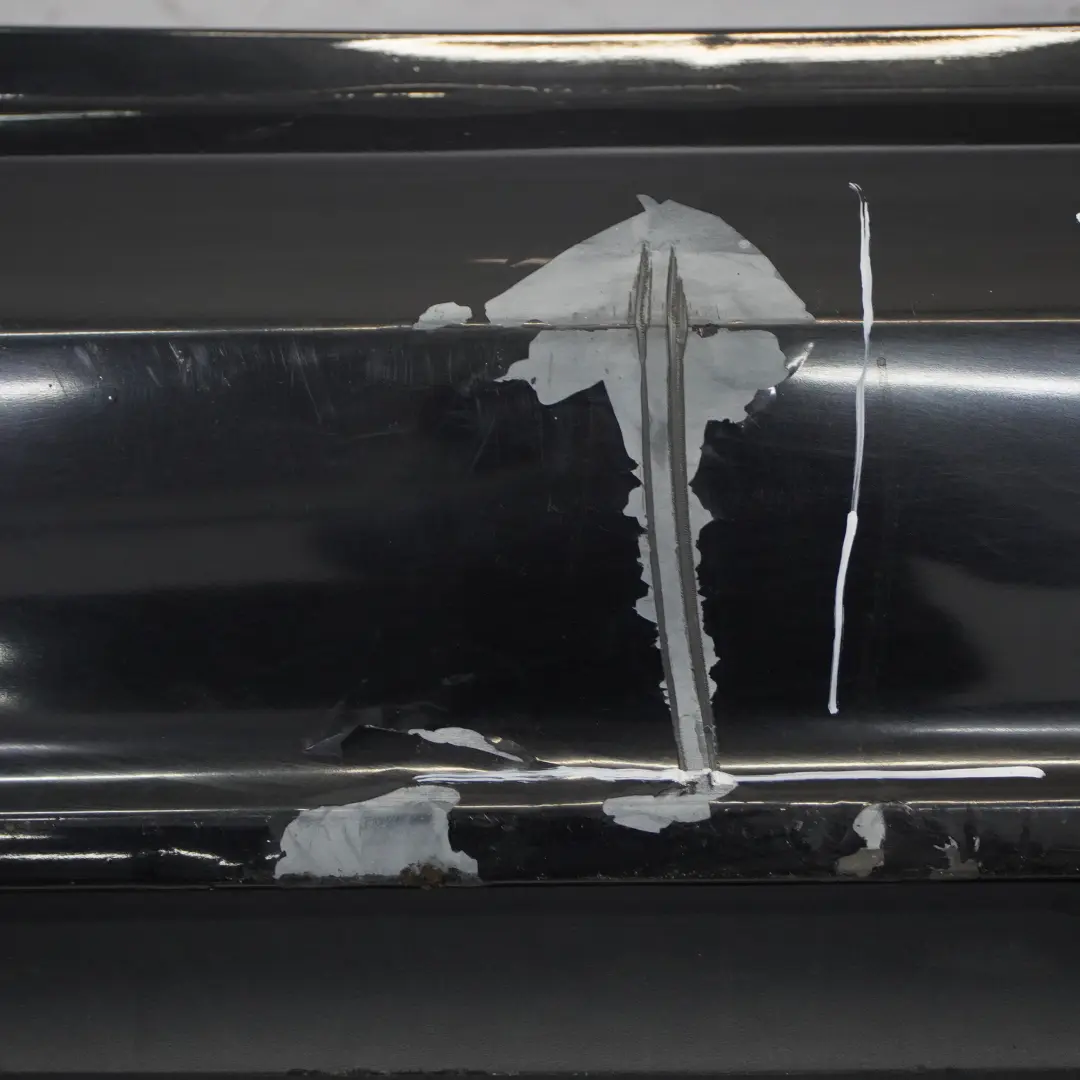 Bumper Rear Trim Panel AMG Kosmos Black Metallic - 191 to Mercedes W176 with Part number A1768805740 Mercedes W176 Bumper Rear Trim Panel AMG Kosmos Black Metallic - 191 - SKU A1768805740-KB - Part number A1768805740