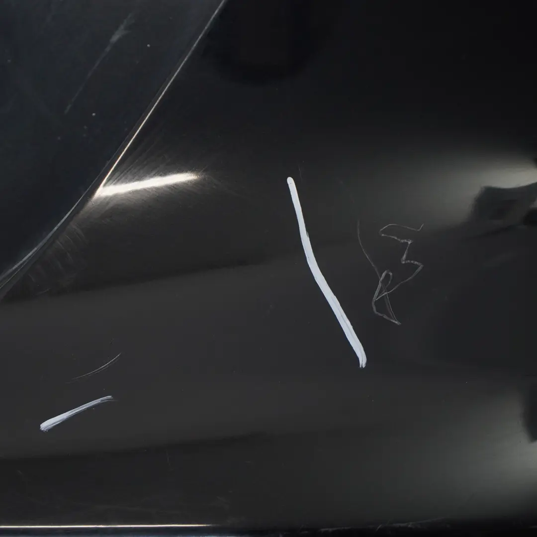 Bumper Rear Trim Panel AMG Kosmos Black Metallic - 191 to Mercedes W176 with Part number A1768805740 Mercedes W176 Bumper Rear Trim Panel AMG Kosmos Black Metallic - 191 - SKU A1768805740-KB - Part number A1768805740