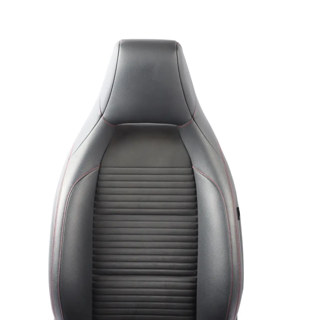Sedile Anteriore Finta Pelle Nero Cuciture Rosse Sinistra per Mercedes X156 W176 con numero di parte A1769109101 Mercedes X156 W176 Sedile Anteriore Finta Pelle Nero Cuciture Rosse Sinistra - SKU A1769109101-2 - Numero di parte A1769109101