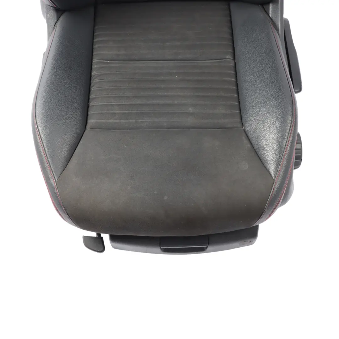 Front Seat Half Imitation Leather Black Red Stitching Left N/S to Mercedes X156 with Part number A1769109101 Mercedes X156 Front Seat Half Imitation Leather Black Red Stitching Left N/S - SKU A1769109101-2 - Part number A1769109101