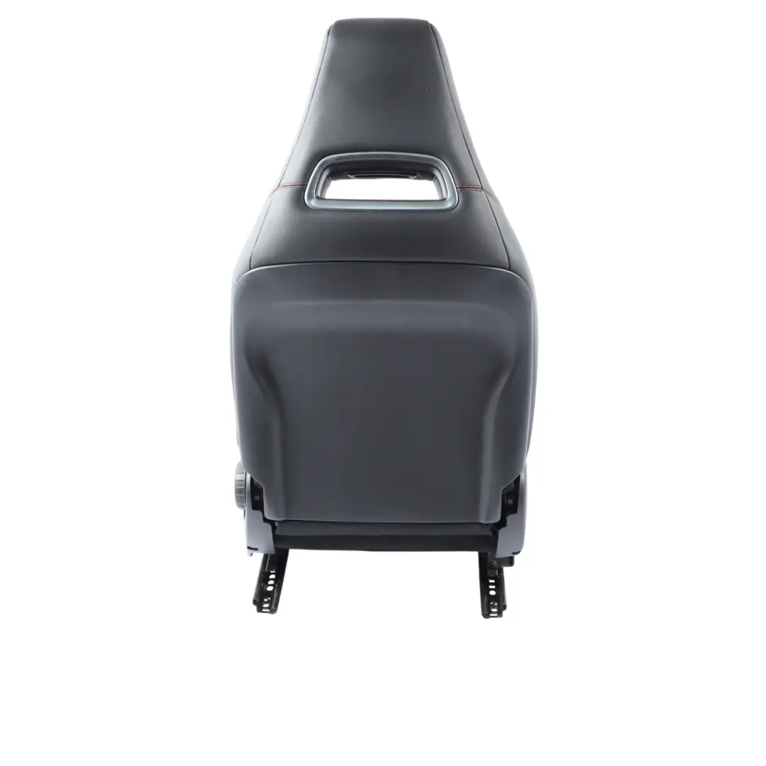 Front Left N/S Heated Black Leather Microfibre Red Accent to Mercedes W176 Seat with Part number A1769109501 Mercedes W176 Seat Front Left N/S Heated Black Leather Microfibre Red Accent - SKU A1769109501-2 - Part number A1769109501