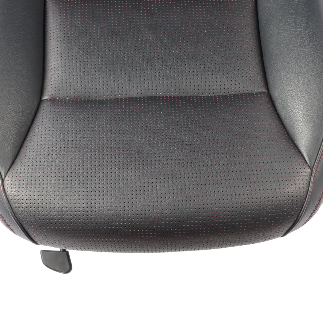 Front Left N/S Heated Black Leather Microfibre Red Accent to Mercedes W176 Seat with Part number A1769109501 Mercedes W176 Seat Front Left N/S Heated Black Leather Microfibre Red Accent - SKU A1769109501-2 - Part number A1769109501
