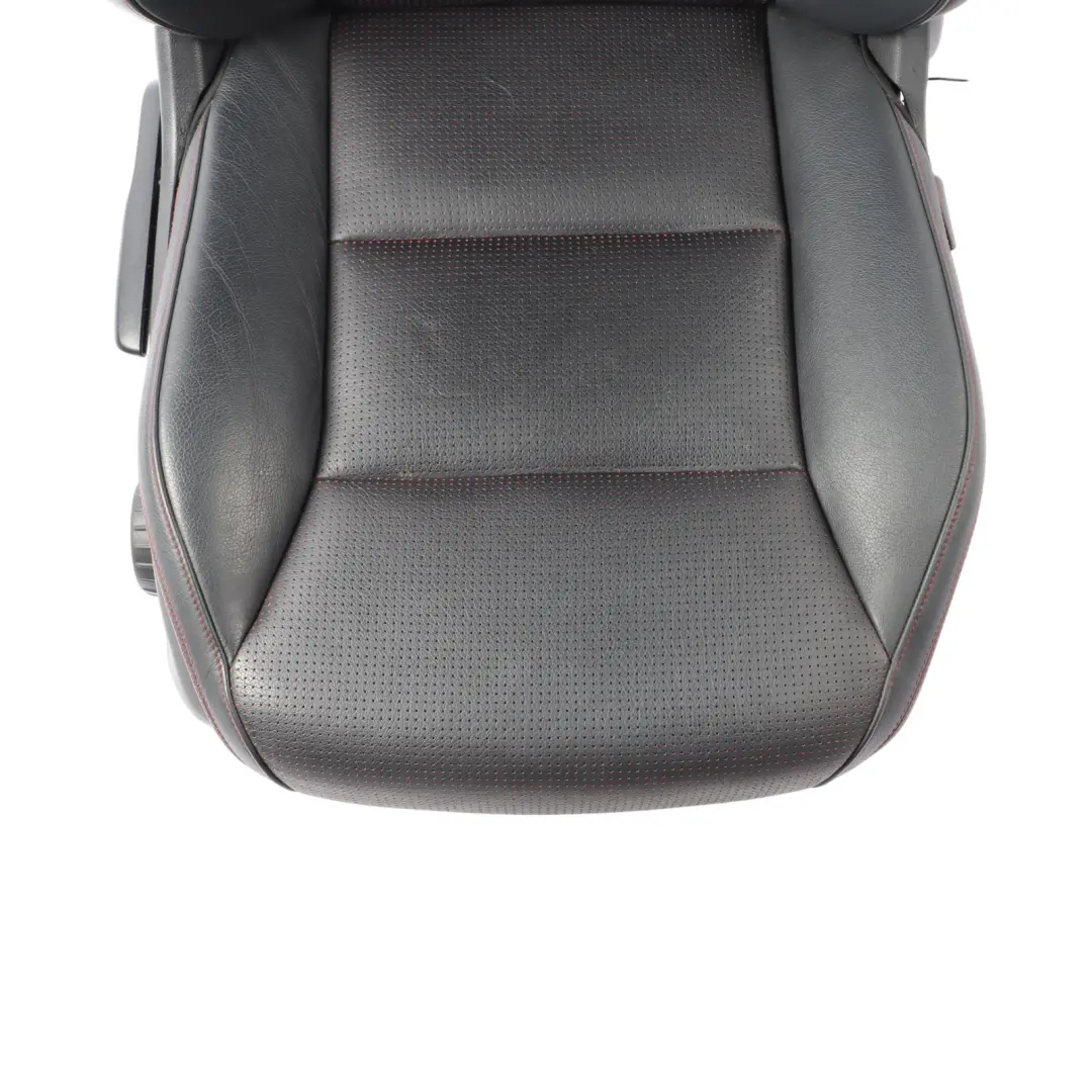 Front Right O/S Heated Black Leather Microfibre Red Accent to Mercedes W176 Seat with Part number A1769109601 Mercedes W176 Seat Front Right O/S Heated Black Leather Microfibre Red Accent - SKU A1769109601-1 - Part number A1769109601