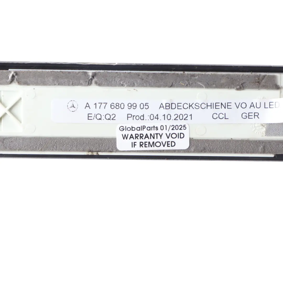 Front Door Sill Trim Illuminated Left Right N/O/S to Mercedes W177 W247 with Part number A1776809905 Mercedes W177 W247 Front Door Sill Trim Illuminated Left Right N/O/S - SKU A1776809905 - Part number A1776809905
