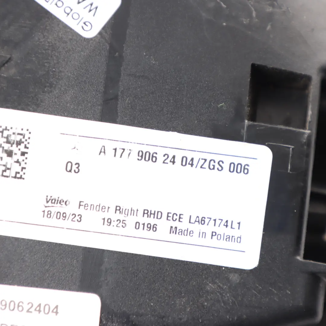 Tail Light Side LED Lamp Right O/S to Mercedes W177 Rear with Part number A1779062404 Mercedes W177 Rear Tail Light Side LED Lamp Right O/S - SKU A1779062404 - Part number A1779062404