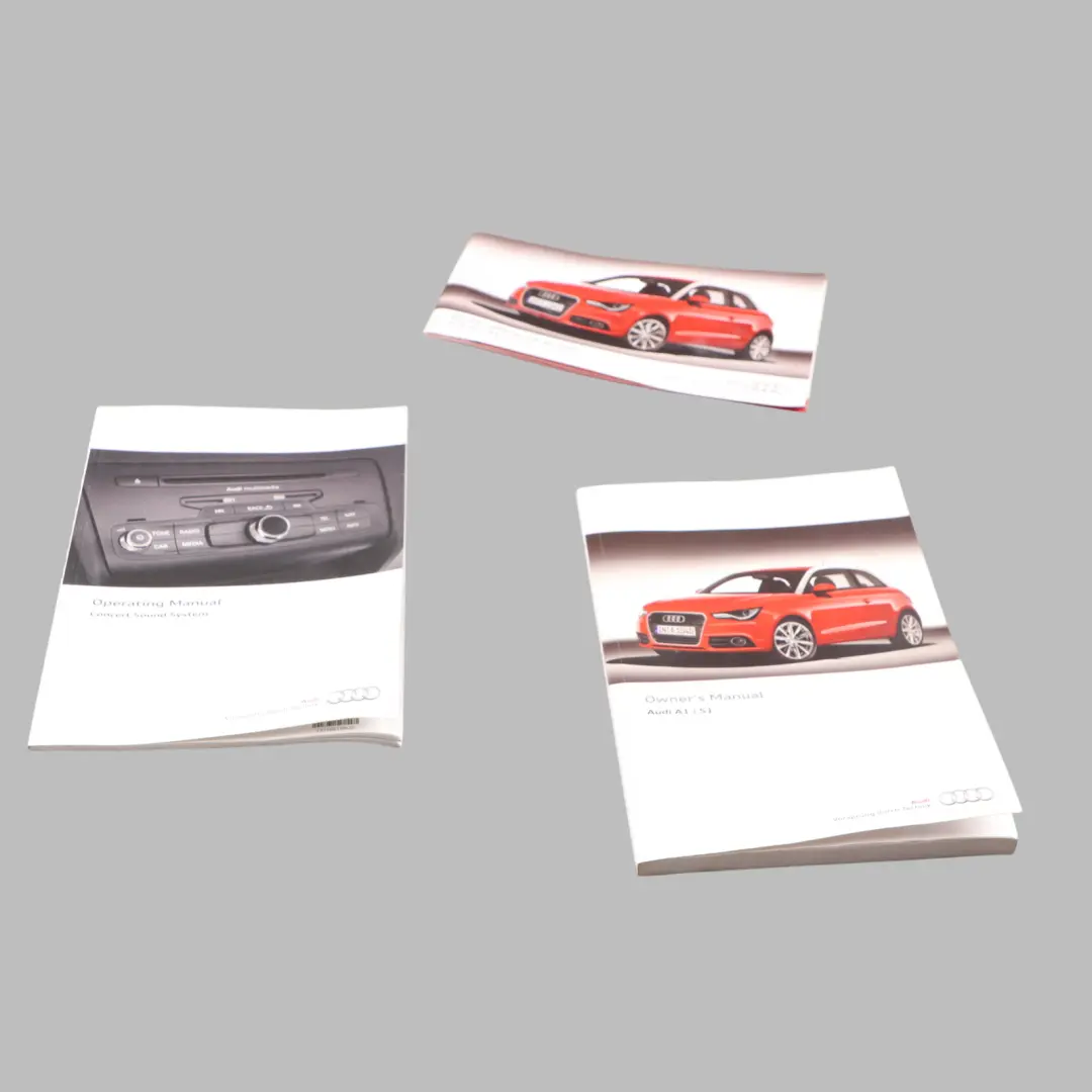 Audi A1 8X Owner's Handbook Book Manual Instructions Guide Booklet Set Kit - SKU A1MANUAL - Part number A1MANUAL