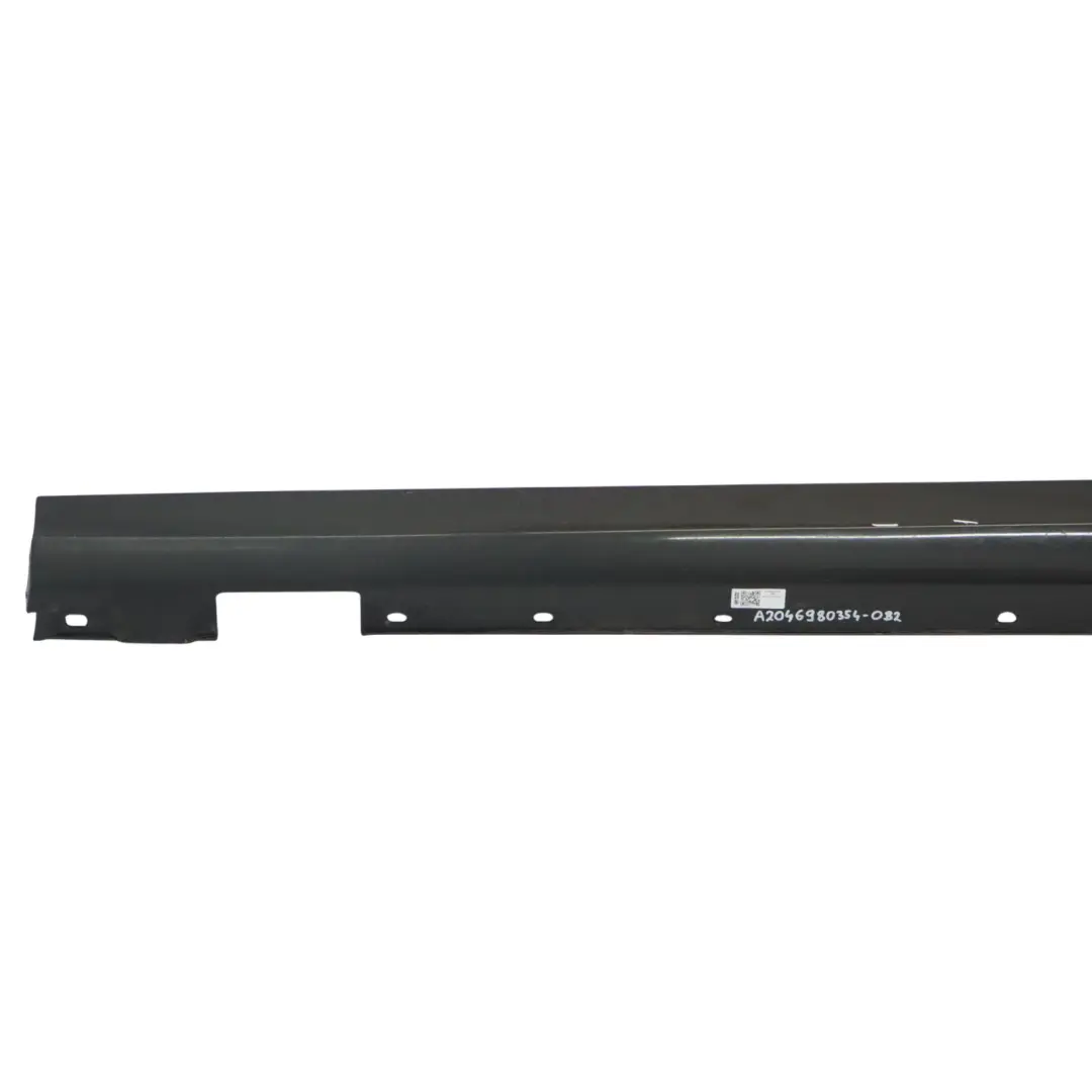 Mercedes W204 Side Skirt Door Sill Cover Left N/S Obsidian Black Metallic - 197 - SKU A2046980354-OB2 - Part number A2046980354