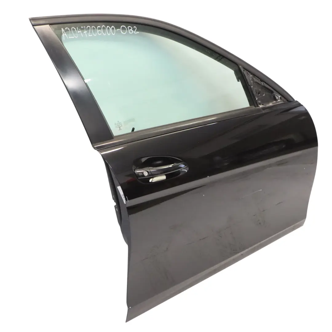 Mercedes W204 Door Front Right O/S Covering Obsidian Black Metallic - 197 - SKU A2047206000-OB2 - Part number A2047206000