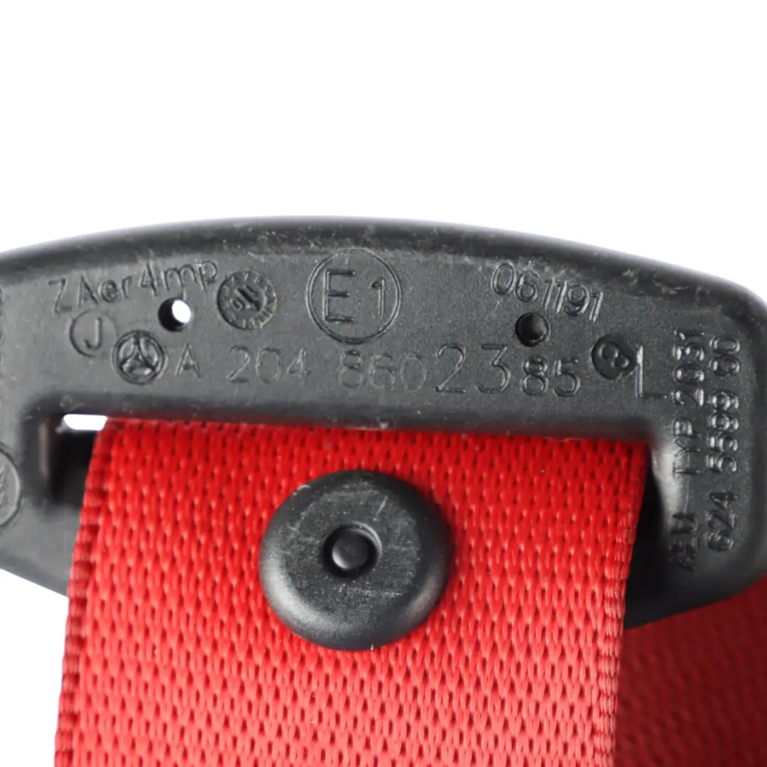 Mercedes S204 Front Upper Tensioner Seat Belt Seatbelt Left N/S Red - SKU A2048602385-1 - Part number A2048602385