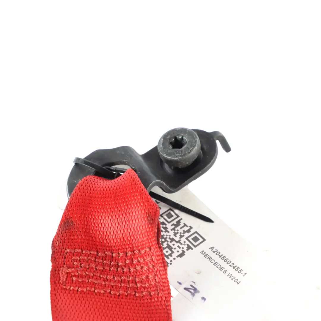 Mercedes S204 Front Upper Tensioner Seat Belt Seatbelt Right O/S Red - SKU A2048602485-1 - Part number A2048602485