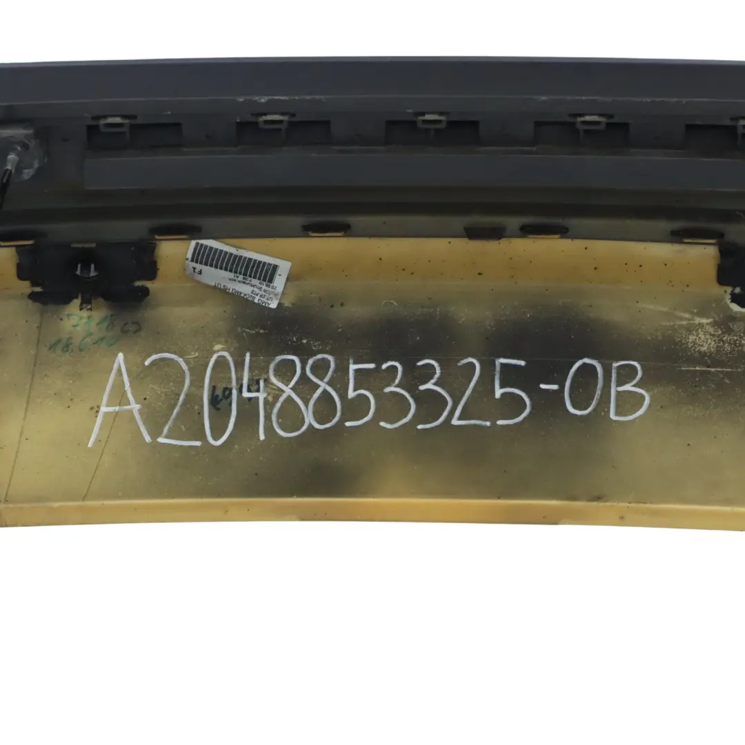 Mercedes S204 Rear Bumper Trim Panel Cover Obsidian Black Metallic - 197 - SKU A2048853325-OB - Part number A2048853325