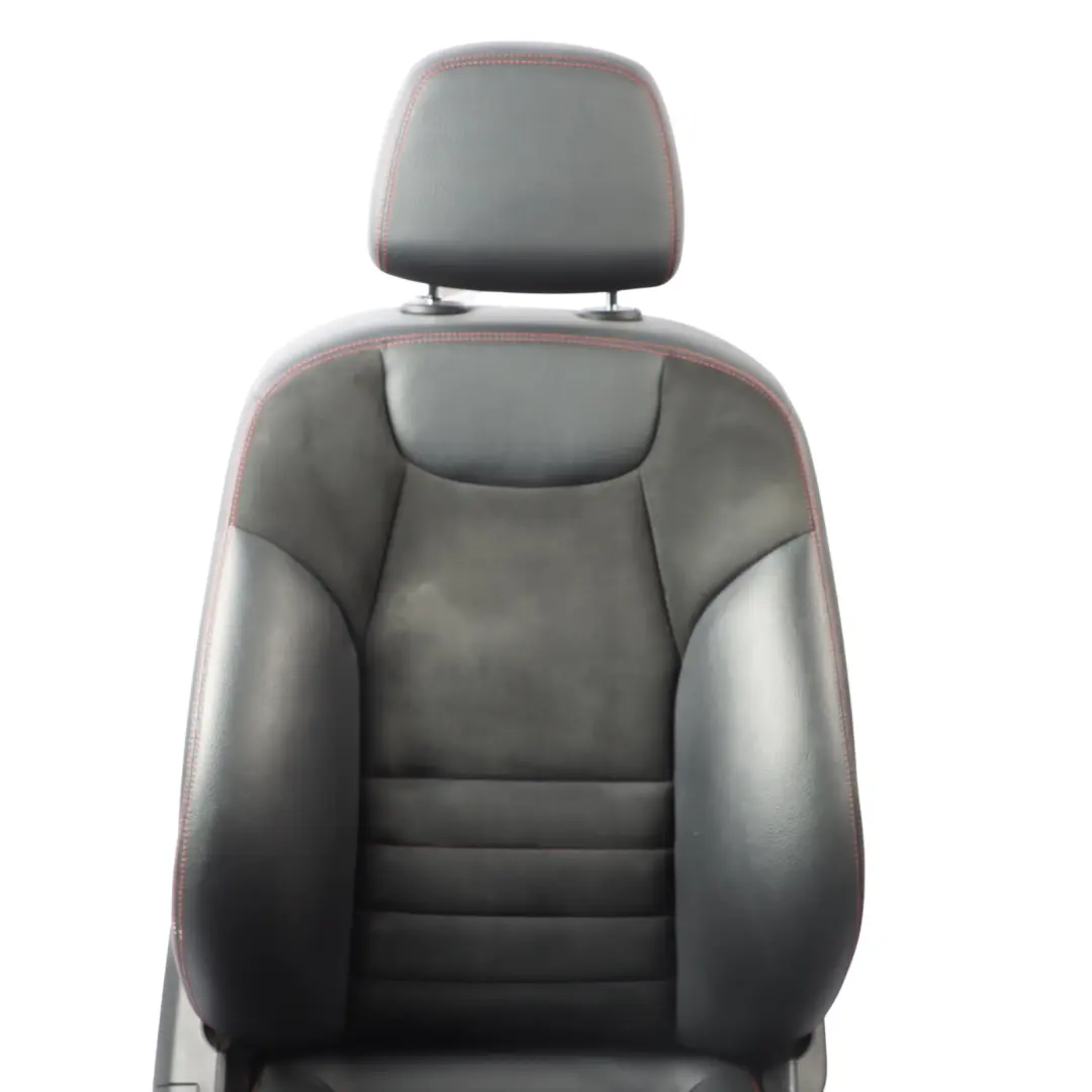 Front Right O/S Heated Half Leather Black Red Stitching to Mercedes W204 Seat with Part number A2049100206 Mercedes W204 Seat Front Right O/S Heated Half Leather Black Red Stitching - SKU A2049100206-1 - Part number A2049100206