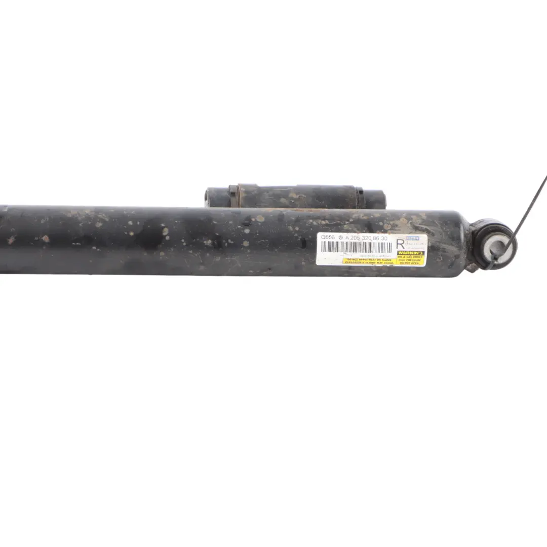 Axle Shock Absorber Strut Right O/S to Mercedes W205 Rear with Part number A2053208630 Mercedes W205 Rear Axle Shock Absorber Strut Right O/S - SKU A2053208630 - Part number A2053208630