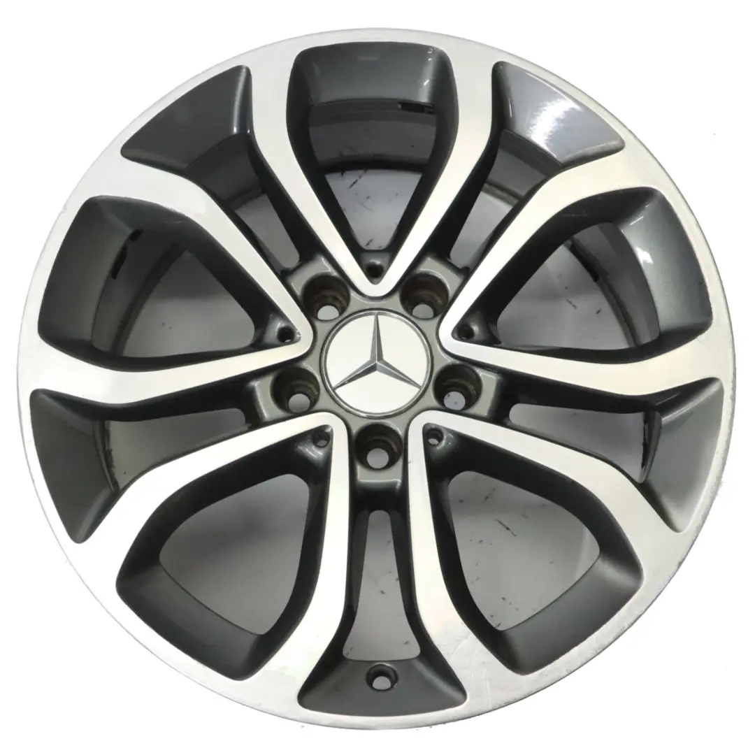 Rim Mercedes W205 Alloy Wheel Rim 5-double-spoke 17" 8J ET:54 to Wheel with Part number A2054013900 Wheel Rim Mercedes W205 Alloy Wheel Rim 5-double-spoke 17" 8J ET:54 - SKU A2054013900-2 - Part number A2054013900