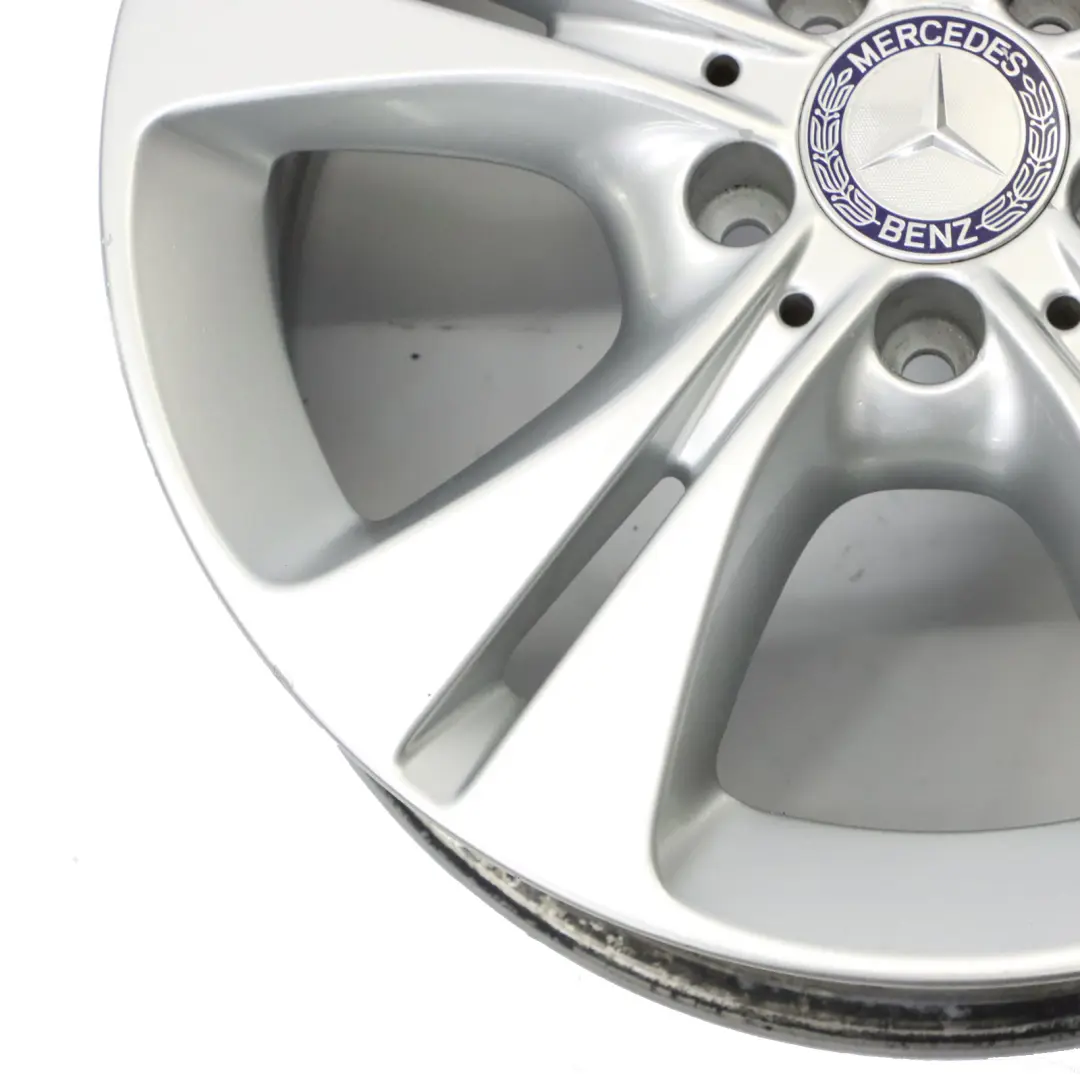 Mercedes W205 Argento Cerchio in lega 5 doppie razze 17" 7J ET:48,5 - SKU A2054014300-2 - Numero di parte A2054014300