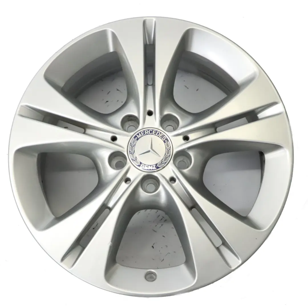 Alloy Rim 5 Double Spoke 17" 7J ET:48,5 to Mercedes W205 Silver Wheel with Part number A2054014300 Mercedes W205 Silver Wheel Alloy Rim 5 Double Spoke 17" 7J ET:48,5 - SKU A2054014300-3 - Part number A2054014300