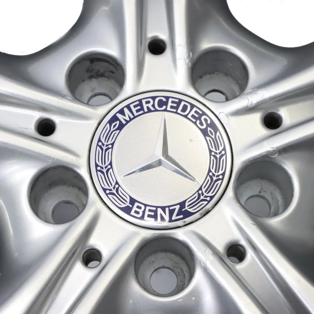 Mercedes W205 Silver Wheel Alloy Rim 5 Double Spoke 17" 7J ET:48,5 - SKU A2054014300-3 - Part number A2054014300