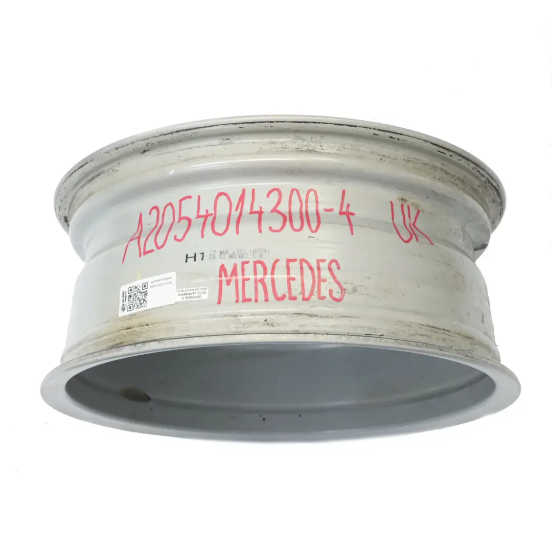 Mercedes W205 Silver Wheel Alloy Rim 5 Double Spoke 17" 7J ET:48,5 - SKU A2054014300-4 - Part number A2054014300