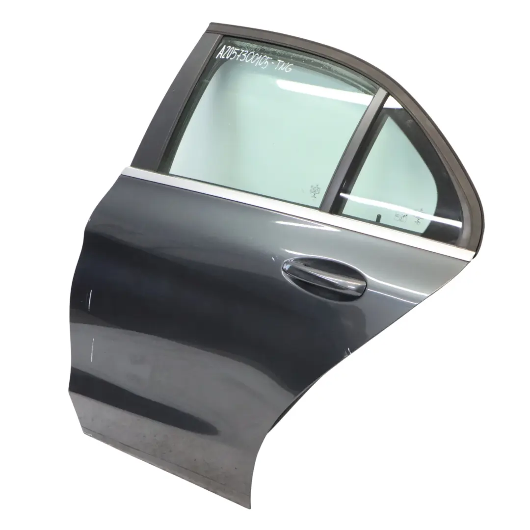 Mercedes W205 Door Rear Left N/S Tenorite Grey Metallic - 755 - SKU A2057300105-TNG - Part number A2057300105