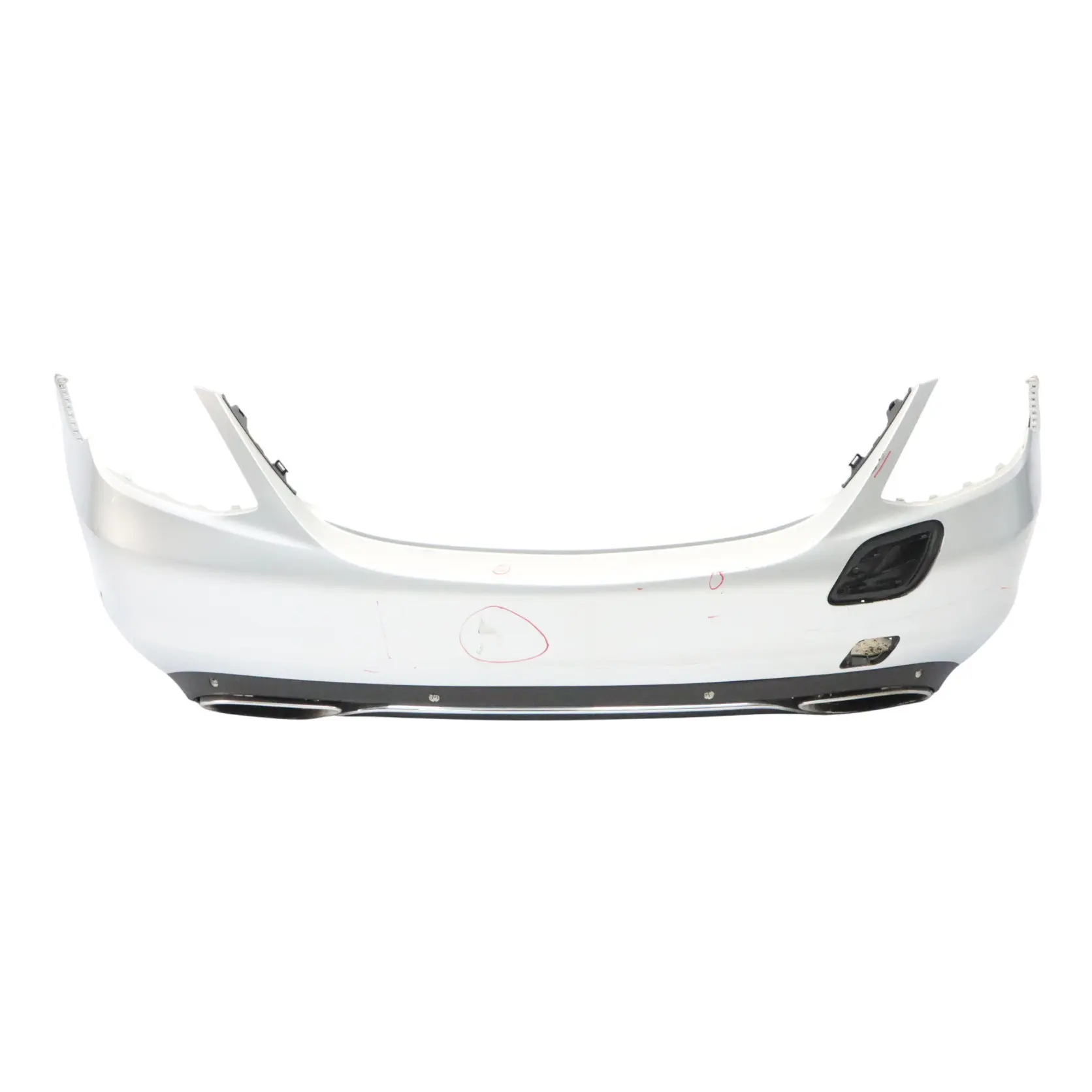 Mercedes W205 Rear Bumper Trim Panel Hybrid AMG Iridium Silver Metallic - 775