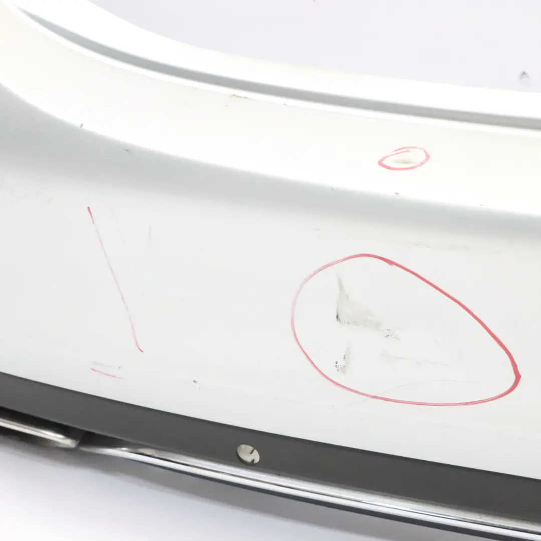 Bumper Trim Panel Hybrid AMG Iridium Silver Metallic - 775 to Mercedes W205 Rear with Part number A2058803247 Mercedes W205 Rear Bumper Trim Panel Hybrid AMG Iridium Silver Metallic - 775 - SKU A2058803247-IRS - Part number A2058803247