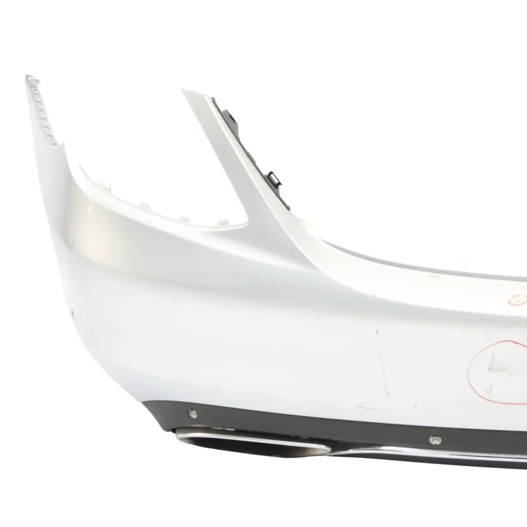 Bumper Trim Panel Hybrid AMG Iridium Silver Metallic - 775 to Mercedes W205 Rear with Part number A2058803247 Mercedes W205 Rear Bumper Trim Panel Hybrid AMG Iridium Silver Metallic - 775 - SKU A2058803247-IRS - Part number A2058803247