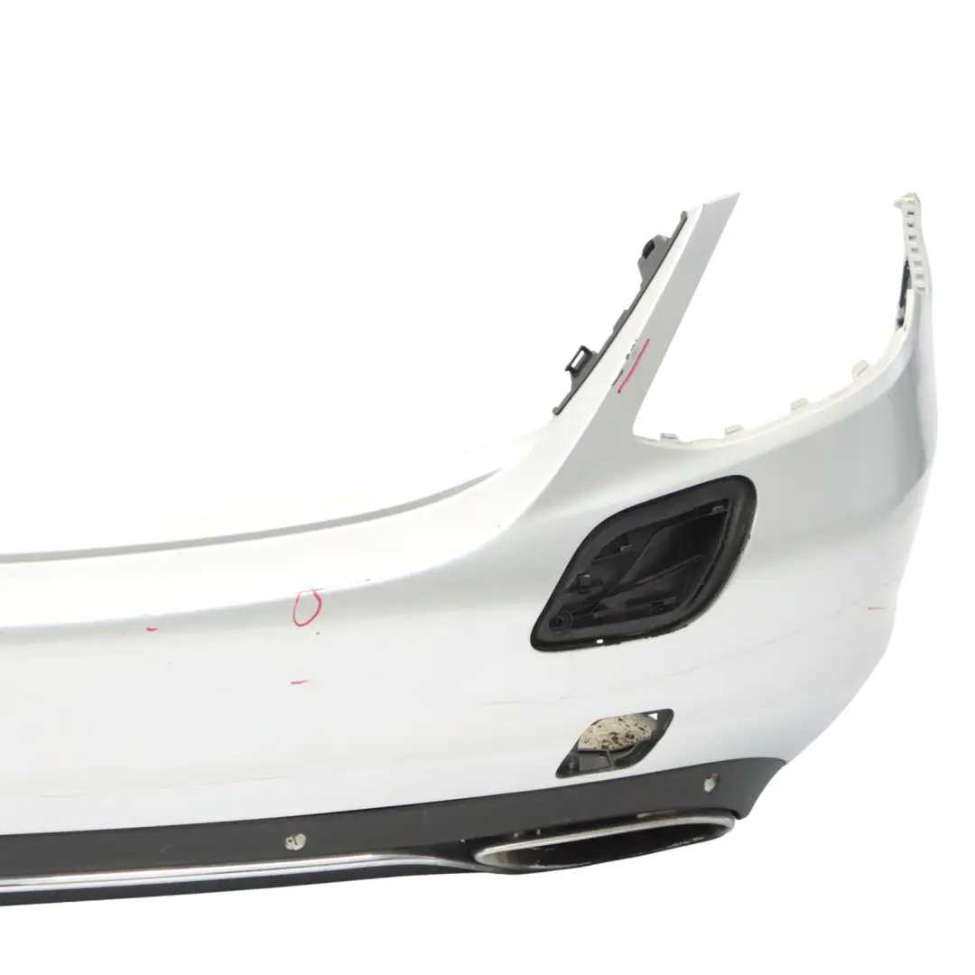 Bumper Trim Panel Hybrid AMG Iridium Silver Metallic - 775 to Mercedes W205 Rear with Part number A2058803247 Mercedes W205 Rear Bumper Trim Panel Hybrid AMG Iridium Silver Metallic - 775 - SKU A2058803247-IRS - Part number A2058803247