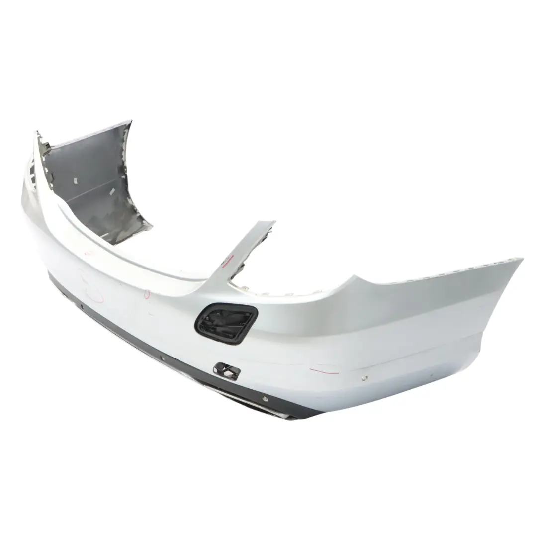 Bumper Trim Panel Hybrid AMG Iridium Silver Metallic - 775 to Mercedes W205 Rear with Part number A2058803247 Mercedes W205 Rear Bumper Trim Panel Hybrid AMG Iridium Silver Metallic - 775 - SKU A2058803247-IRS - Part number A2058803247