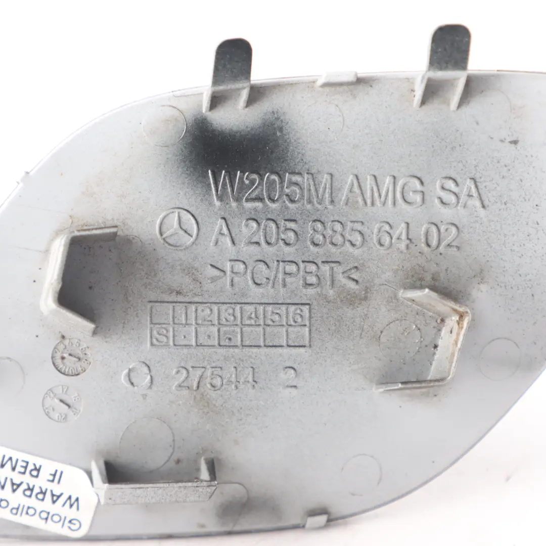 Front Bumper Towing Eye Trim Cover Obsidian Black-197 to Mercedes C205 with Part number A2058856402 Mercedes C205 Front Bumper Towing Eye Trim Cover Obsidian Black-197 - SKU A2058856402-OB - Part number A2058856402