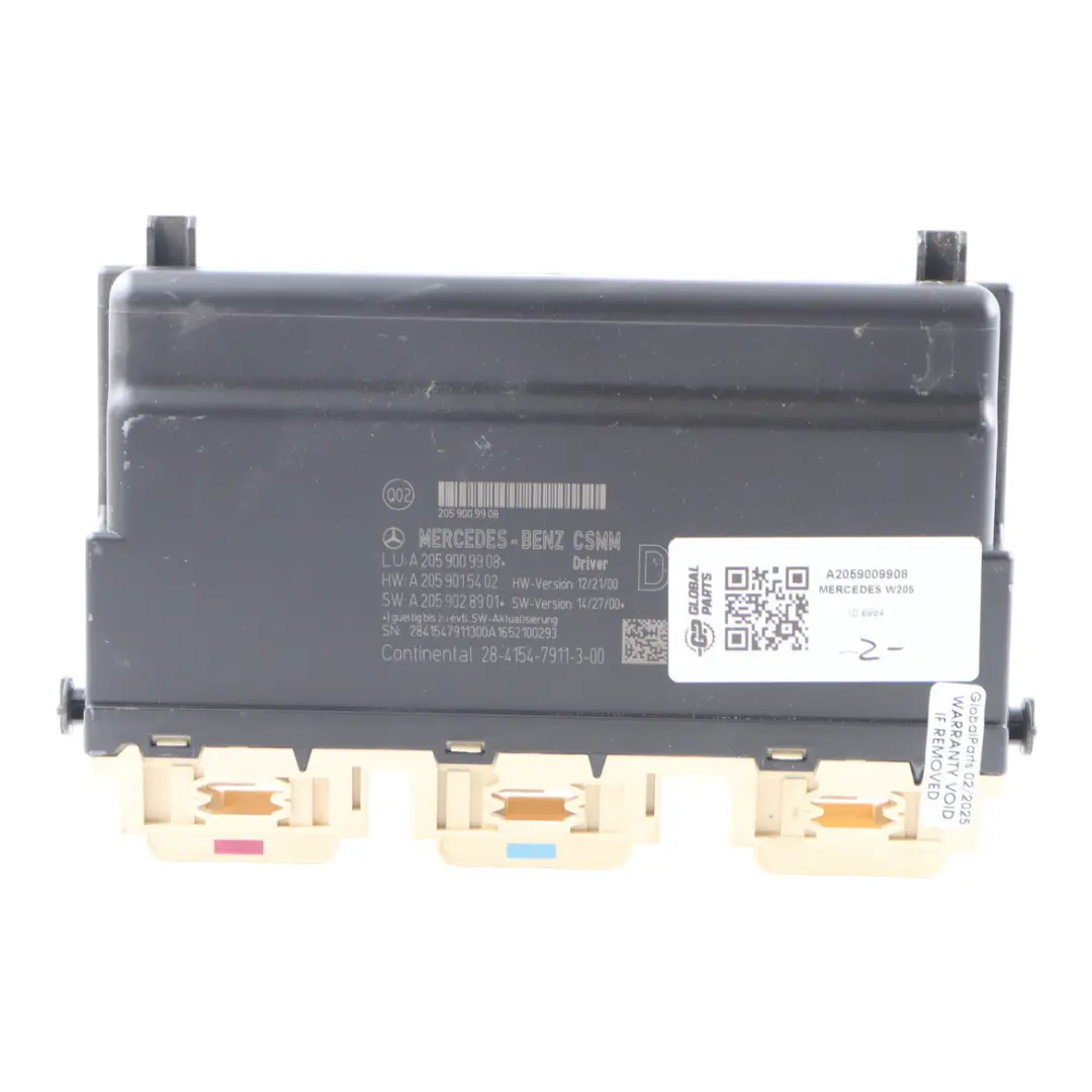 W253 Front Seat Memory Package Module Passenger Side to Mercedes W205 with Part number A2059009908 Mercedes W205 W253 Front Seat Memory Package Module Passenger Side - SKU A2059009908 - Part number A2059009908