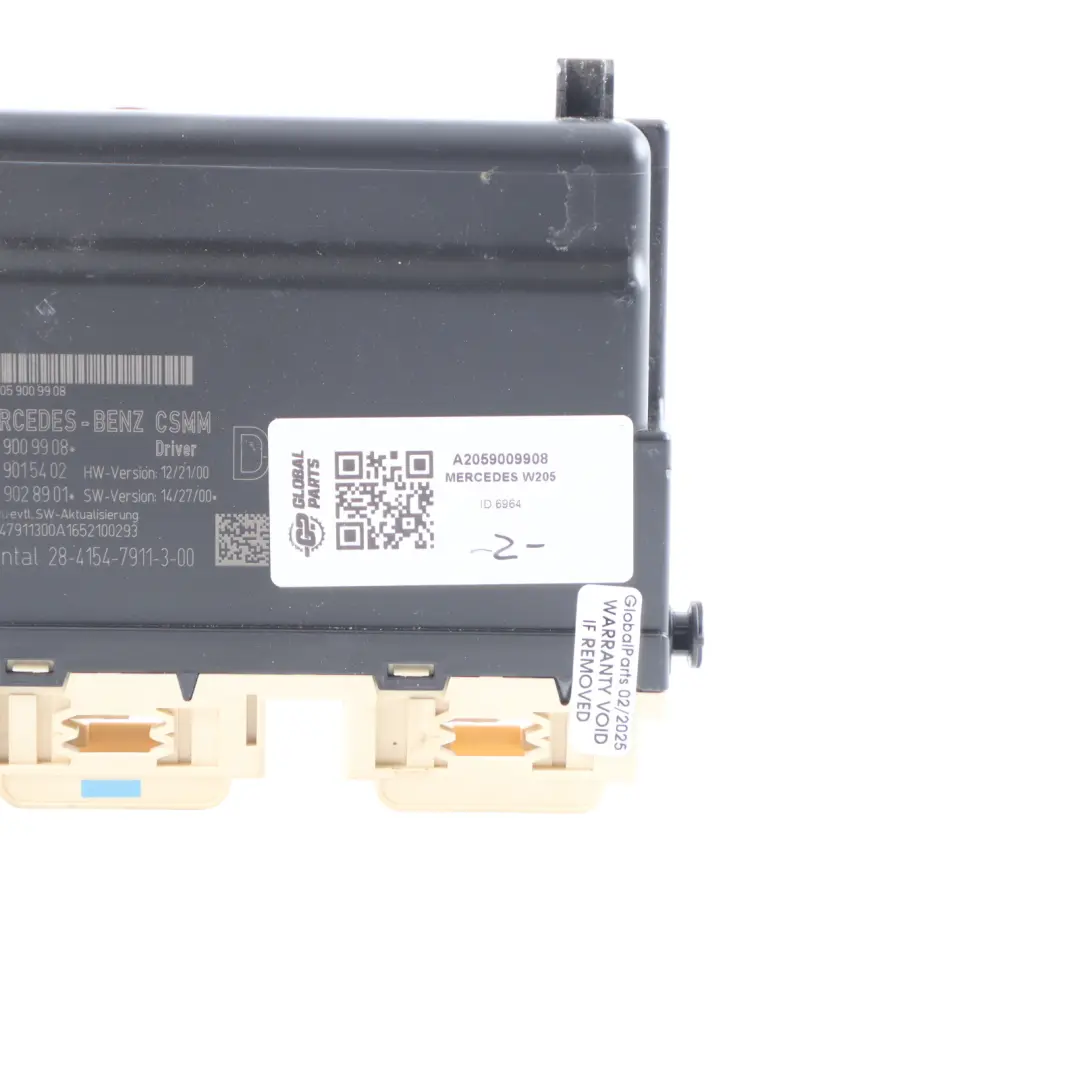 W253 Front Seat Memory Package Module Passenger Side to Mercedes W205 with Part number A2059009908 Mercedes W205 W253 Front Seat Memory Package Module Passenger Side - SKU A2059009908 - Part number A2059009908