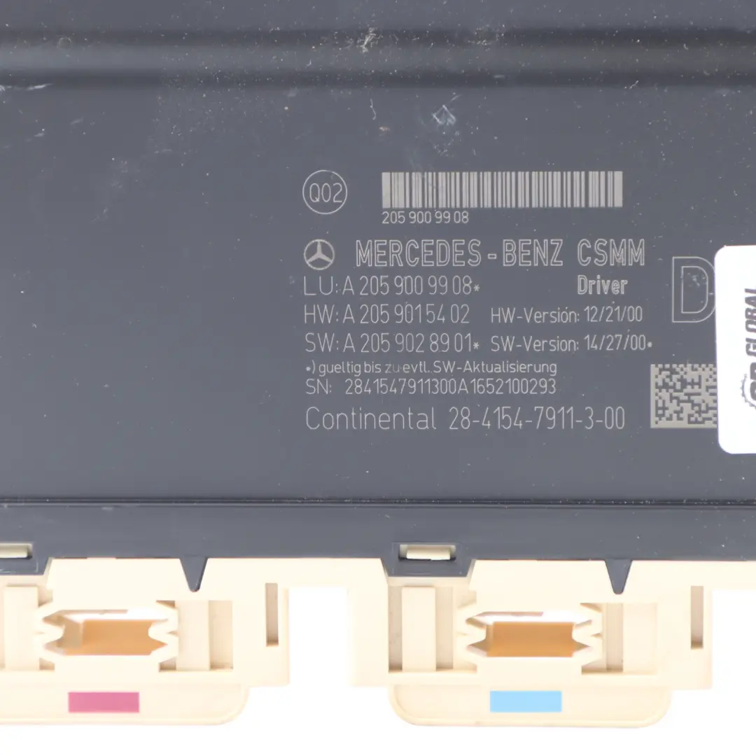 Mercedes W205 W253 Front Seat Memory Package Module Passenger Side - SKU A2059009908 - Part number A2059009908