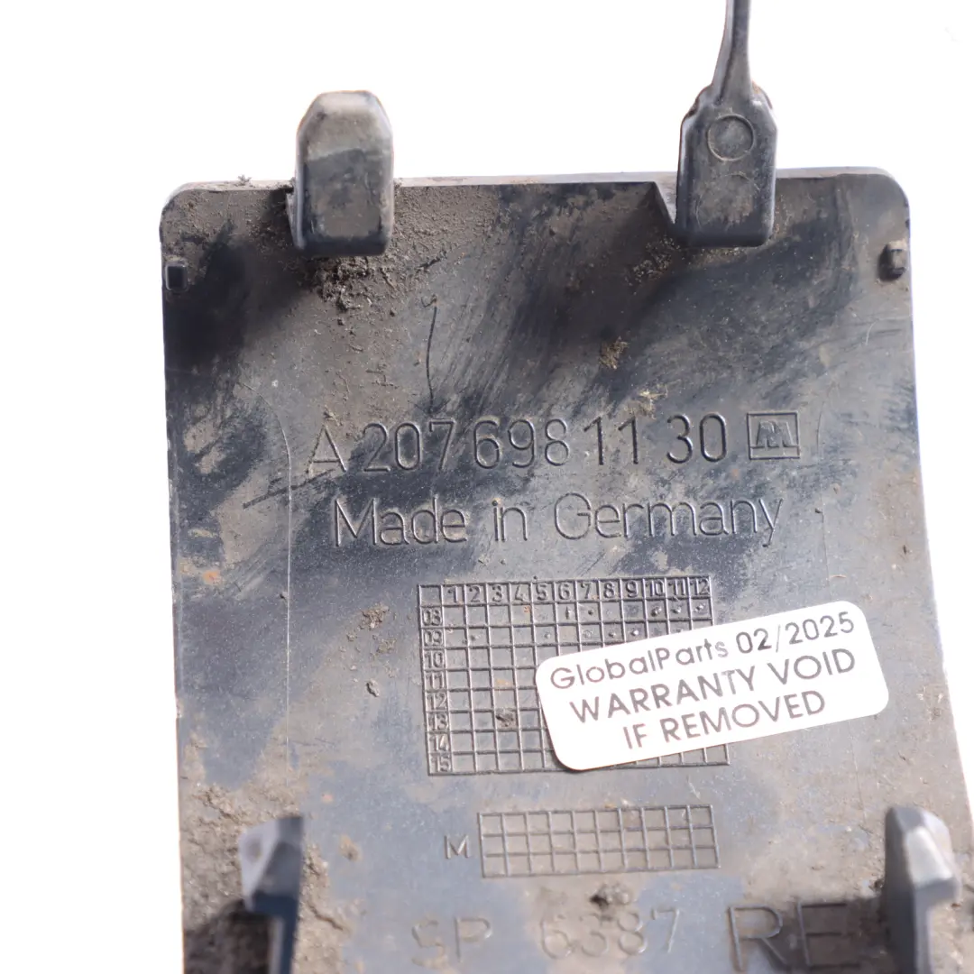 Front Right O/S Jacking Eye Cover Tenorite Grey 755 to Mercedes C207 with Part number A2076981130 Mercedes C207 Front Right O/S Jacking Eye Cover Tenorite Grey 755 - SKU A2076981130-TNG - Part number A2076981130