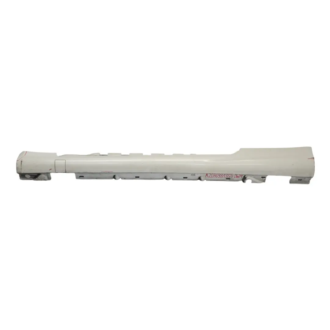 Mercedes W207 Side Skirt AMG Door Sill Cover Left N/S Diamond White Metallic 799 - SKU A2076981354-DWM - Part number A2076981354